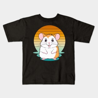 adorable Hamster Lover birthday cool splotch paint Kids T-Shirt